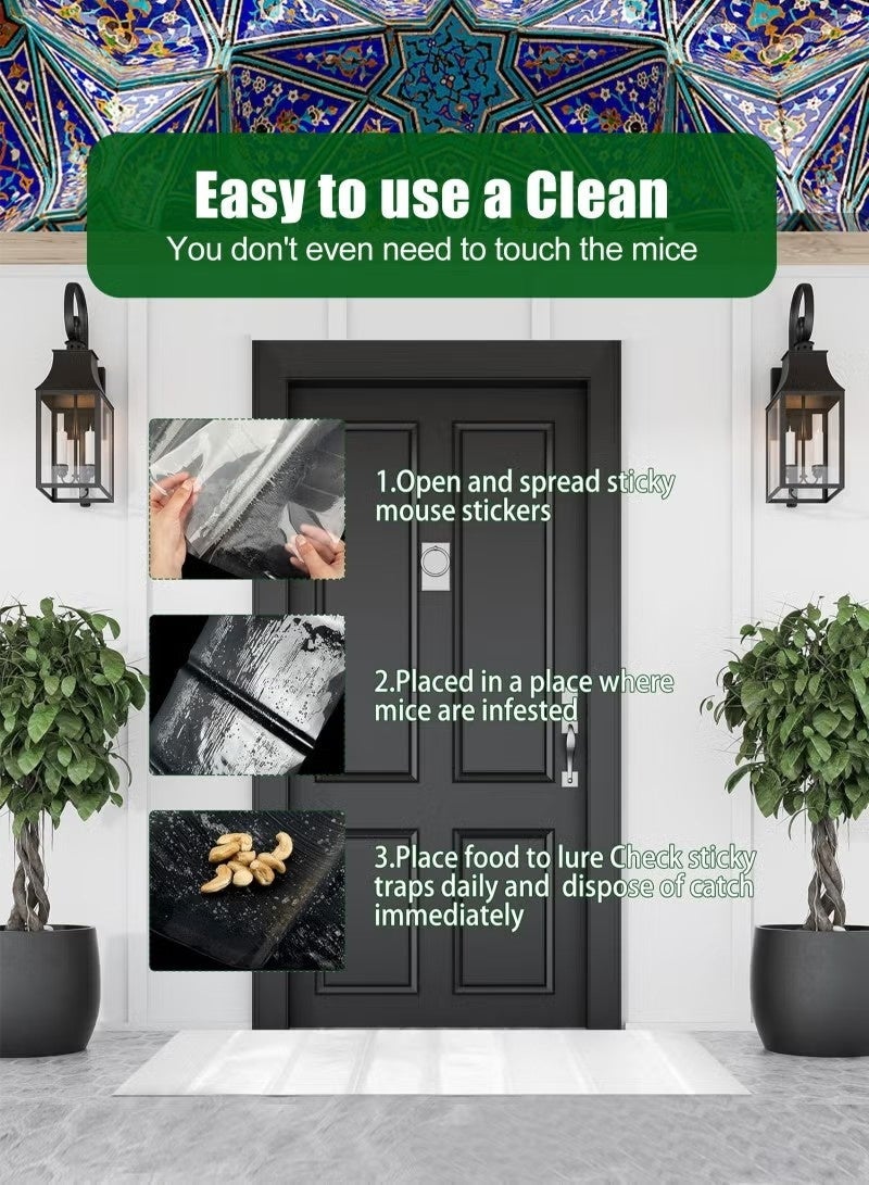 5 Pack Sticky Mouse Trap, Super Large 120*28cm Glue Traps for Mice and Rats Traps Indoor for Home, Rodent Snakes Spiders Roaches - Image 3