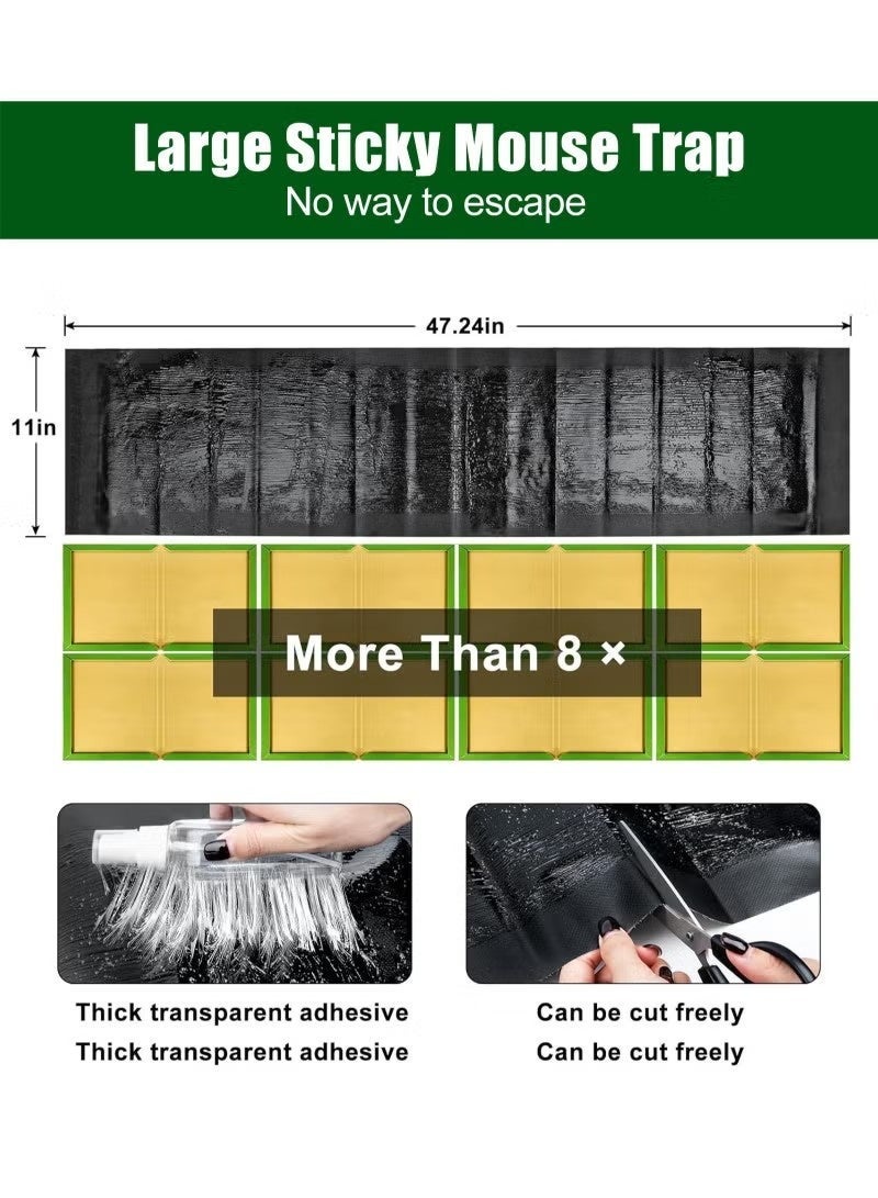 5 Pack Sticky Mouse Trap, Super Large 120*28cm Glue Traps for Mice and Rats Traps Indoor for Home, Rodent Snakes Spiders Roaches - Image 4