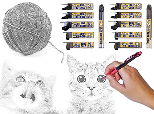 June Gold 640 Pieces, 0.5 mm HB #2 Lead Refills, 160 Pieces Per Dispenser, Fine Thickness, Break Resistant Lead/Graphite (Pack of 4 Dispensers) - Image 3