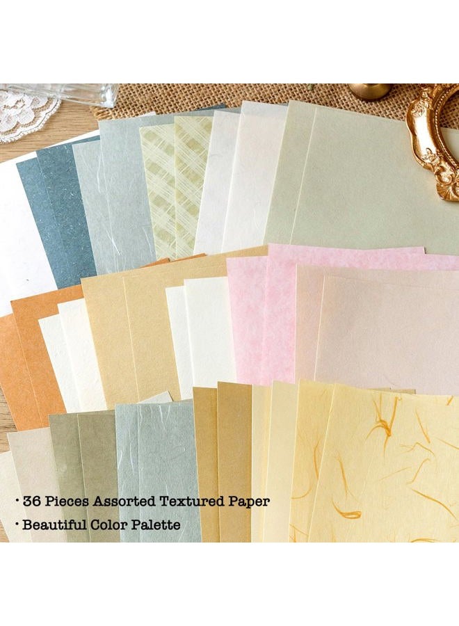 ARTSMONA 240 Pcs Vintage Floral Scrapbook Paper & Textured Paper & Label Journaling Stickers Assorted Set - 6 Pack Mixed Special Paper for Scrapbooking Planner Junk Journal Supplies Collage 4.1x5.8 Inch A6 - Image 3