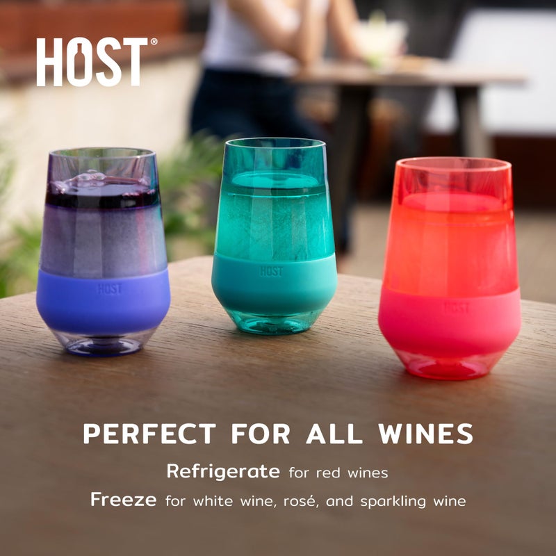 HOST Wine Freeze XL Double-Walled Stemless Glasses Freezer Cooling Cups with Active Gel and Insulated Silicone Grip, 12 Oz Plastic Tumblers, Set of 1, Mint - Image 4