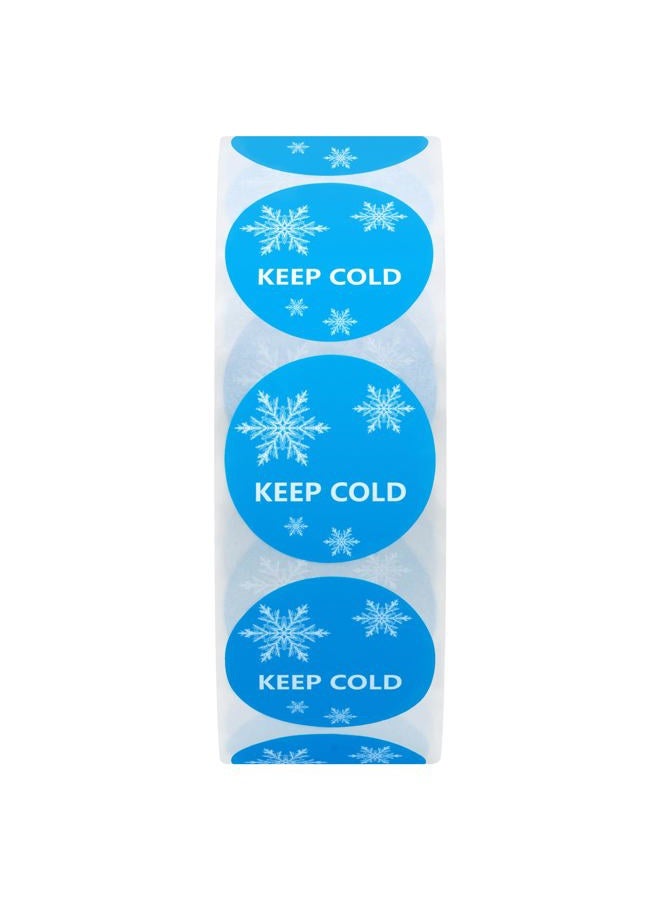 Hybsk 1 inch Keep Cold Freezer Stickers with Snow Total 1,000 Labels per Roll - Image 3