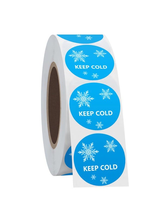 Hybsk 1 inch Keep Cold Freezer Stickers with Snow Total 1,000 Labels per Roll - Image 4