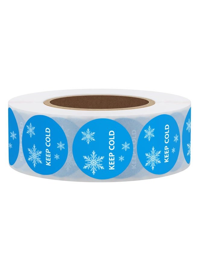 Hybsk 1 inch Keep Cold Freezer Stickers with Snow Total 1,000 Labels per Roll - Image 2