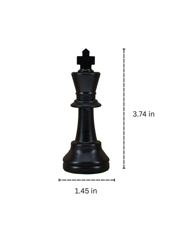 WE Games Replacement Staunton Chess Piece - Dark King, Heavy Weighted Tournament Style Plastic Piece with Felt Bottom - Single Replacement for Classic or Decorative Chess Sets - Image 4