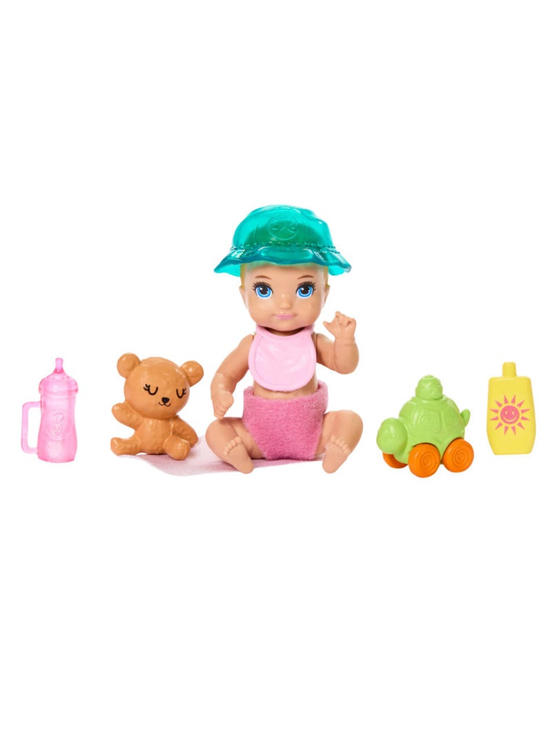 Barbie Skipper Babysitters Inc. Playset with Brunette Doll, Blonde Baby Doll, Stroller with Removable Car Seat & 7 Accessories - Image 4