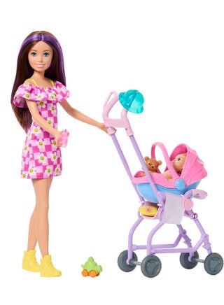 Skipper Babysitters Inc. Playset with Brunette Doll, Blonde Baby Doll, Stroller with Removable Car Seat & 7 Accessories - view 2