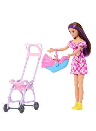 Skipper Babysitters Inc. Playset with Brunette Doll, Blonde Baby Doll, Stroller with Removable Car Seat & 7 Accessories - view 3