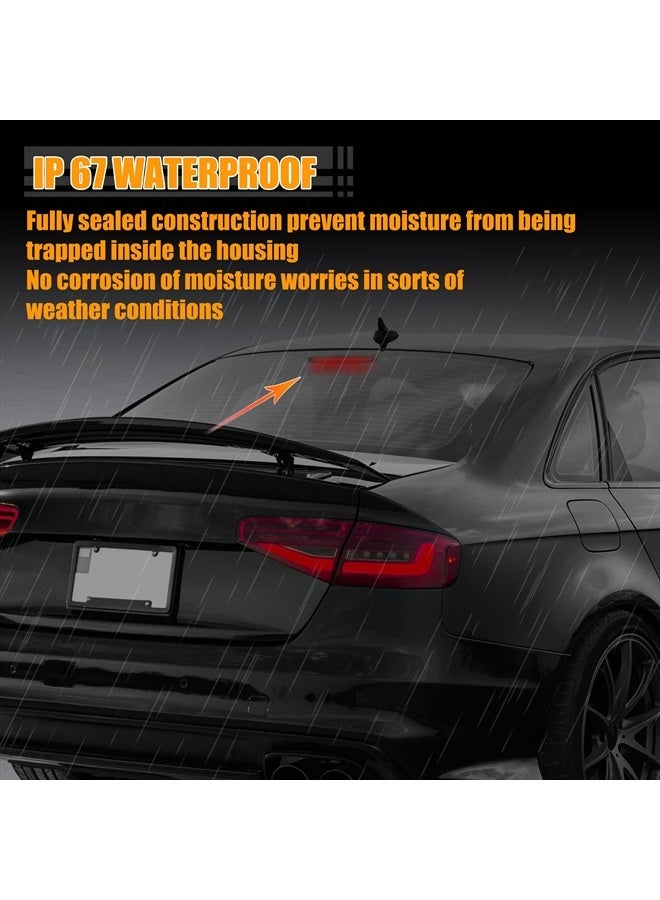 X AUTOHAUX Tail High Mount Brake Stop Light 8K5945097 Third Brake Light Rear Cab Roof Center Brake Stop Light for Audi A4 S4 ABS Black Housing  - Image 4