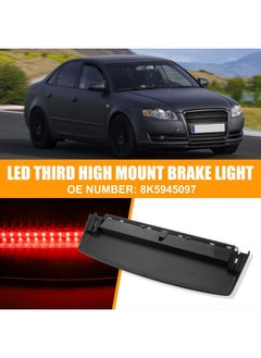X AUTOHAUX Tail High Mount Brake Stop Light 8K5945097 Third Brake Light Rear Cab Roof Center Brake Stop Light for Audi A4 S4 ABS Black Housing  - Image 2