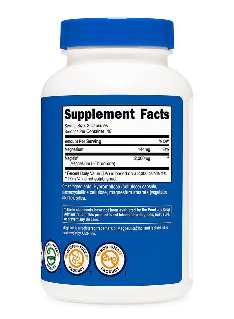 ل-ثريونات المغنيسيوم على شكل ماجتين 2000 ملغ، 120 كبسولة - Image 5