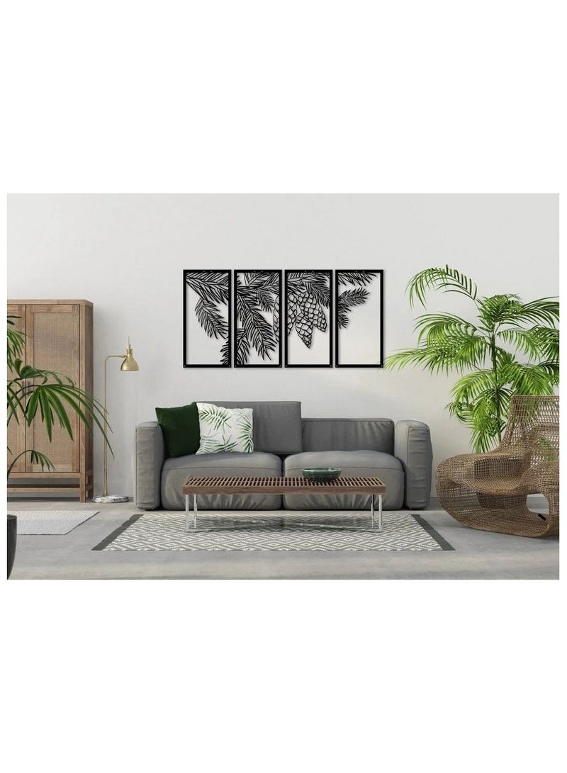 Home Gallery Pineapple Wood Wall Décor - Set Of 4 Each 80x40 - Image 2