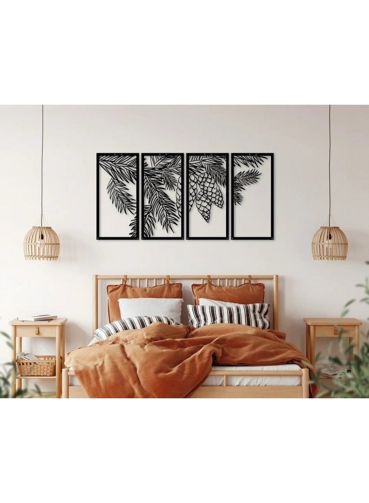 Home Gallery Pineapple Wood Wall Décor - Set Of 4 Each 80x40 - Image 1