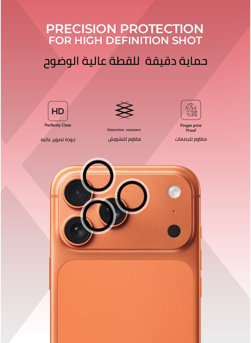 زوندا بكج حماية النخبة 3 في 1 لايفون 17 بروماكس  – كفر شفاف ماج سيف مقاوم للإصفرار، حماية شاشة خصوصية مقاومة للكسر، غطاء كاميرا عالي الوضوح. - Image 4