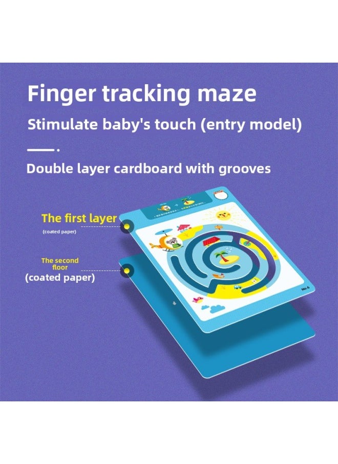 Saalin Salin Age Advanced Thinking Maze Training Card Can Repeatedly Erase Children's Concentration Educational Toys-Color:[advanced Combination For 4-8 Years Old] Advanced + Challenges