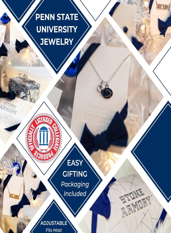 Stone Armory Penn State Jewelry - Nittany Lion Crystal Necklace - Hypoallergenic and Adjustable 16-20in - Penn State Gifts for Women - Image 3