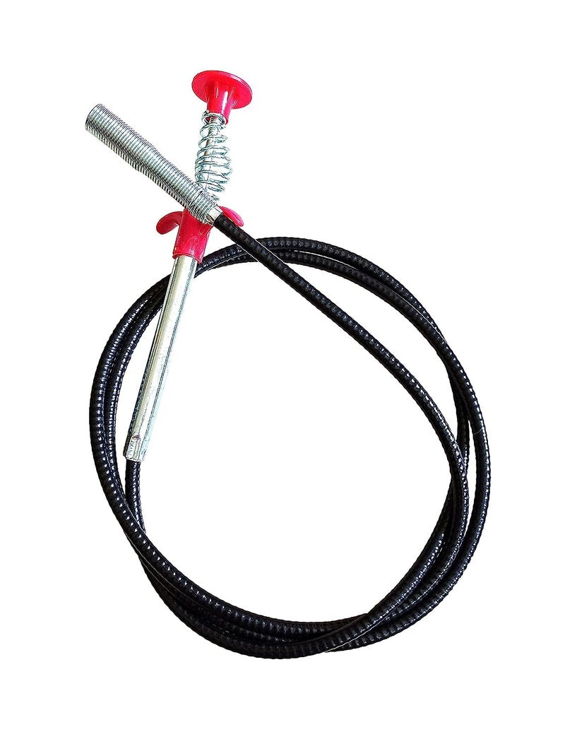 Stainless Steel Hair Catcher Drain Cleaner Spring Wire Sink Pipe Dredge Cleaning Stick Unblocked Kitchen Bath Basin Hair Remover Tool 160cm - Image 1