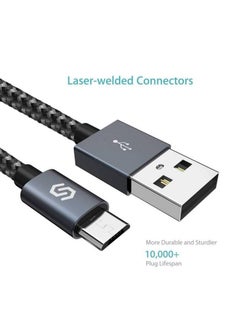 PowerMax Powermax USB-C to USB-A Data Cable, Premium Braided, 1200mm, Black – Compatible with Samsung Galaxy, Laptops, Nintendo Switch, Huawei MateBook X Pro, iPad Mini 6, and more.  - Image 3