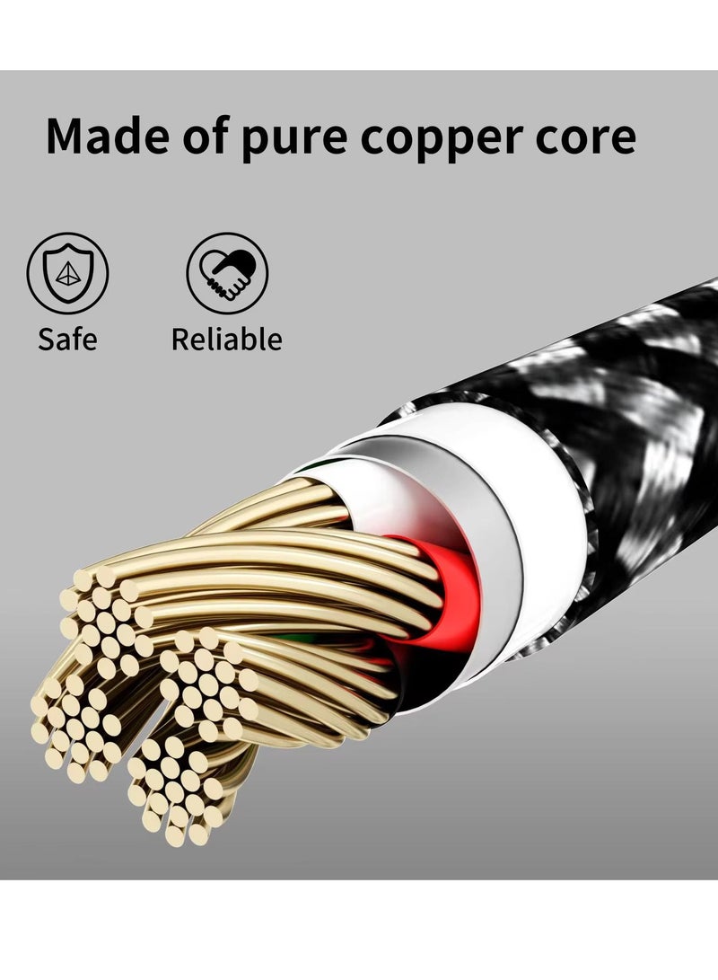 PowerMax Powermax USB-C to USB-A Data Cable, Premium Braided, 1200mm, Black – Compatible with Samsung Galaxy, Laptops, Nintendo Switch, Huawei MateBook X Pro, iPad Mini 6, and more. - Image 2
