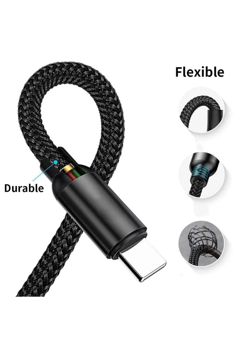 PowerMax Powermax USB-C to USB-A Data Cable, Premium Braided, 1200mm, Black – Compatible with Samsung Galaxy, Laptops, Nintendo Switch, Huawei MateBook X Pro, iPad Mini 6, and more. - Image 3