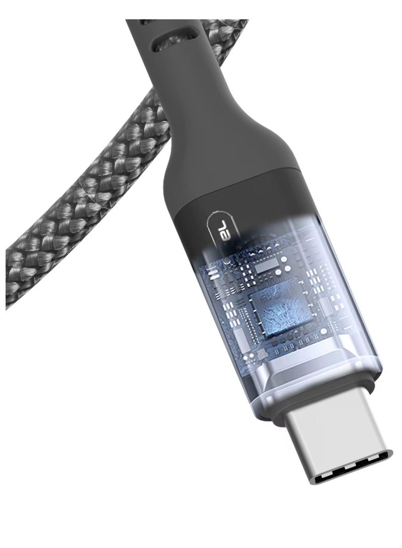 PowerMax Powermax USB-C to USB-A Data Cable, Premium Braided, 1200mm, Black – Compatible with Samsung Galaxy, Laptops, Nintendo Switch, Huawei MateBook X Pro, iPad Mini 6, and more. - Image 5