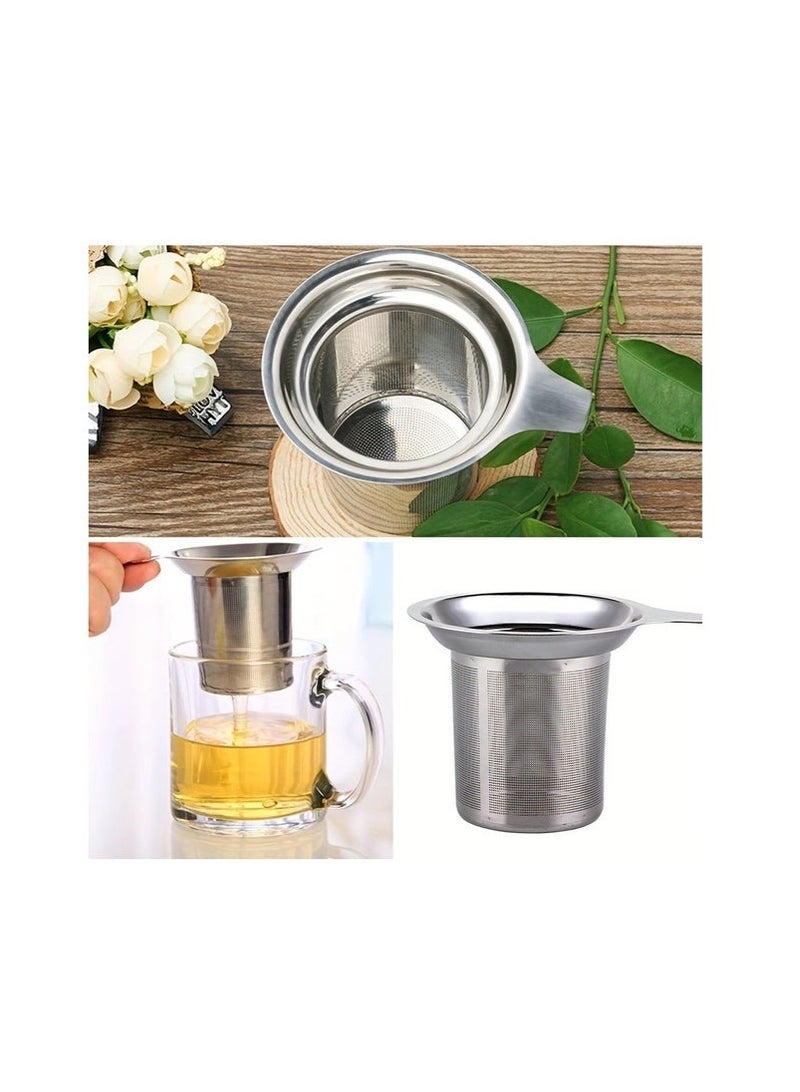 1pc Premium Stainless Steel Tea Filter with Single Mesh for Precise Brewing and Leak-Free Pouring  - Image 2