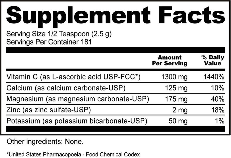 NutriBiotic Hypo Aller C Effervescent Powder - Vitamin C with Calcium, Magnesium, Potassium & Zinc - 16 oz - Image 5