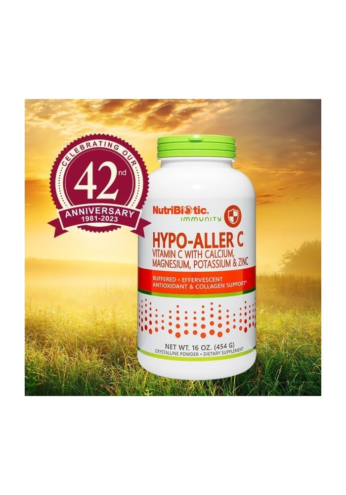 NutriBiotic Hypo Aller C Effervescent Powder - Vitamin C with Calcium, Magnesium, Potassium & Zinc - 16 oz - Image 4