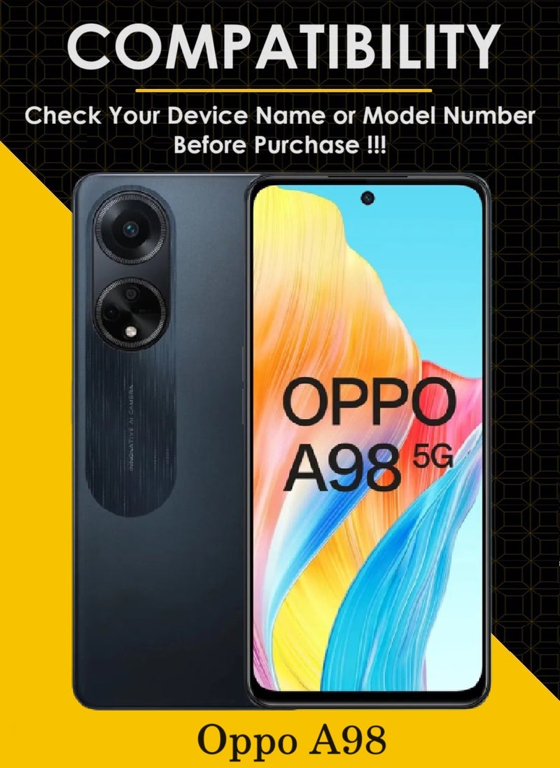 AINA 3 Pieces Tempered Glass Screen Protector 5D Designed For Oppo A98 Full Glue Edge to Edge Full Screen Coverage And Bubble Free - Image 3