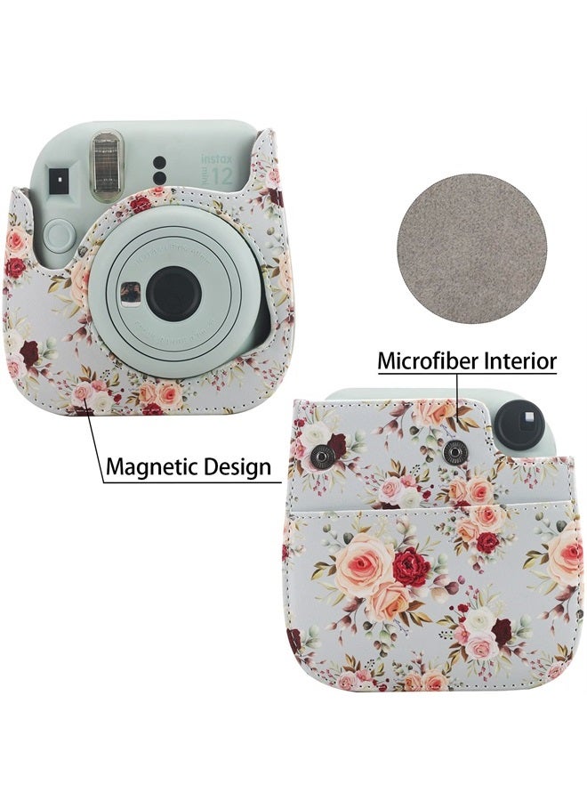 Frankmate Protective Case Compatible with Fujifilm Instax Mini 12 11 9 8 Instant Film Camera with Accessory Pocket and Adjustable Strap - Image 3