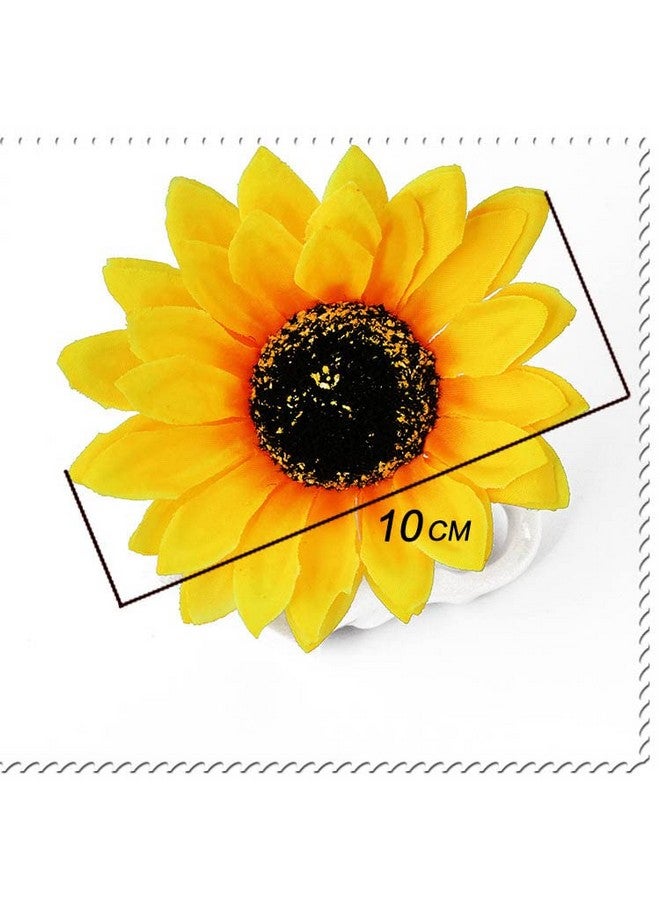 BBTDIN Sunflower Hair Clips Pin Sunflower Floral Hair Barrettes Yellow Sunflower Hairpins Bbg55 (2 Pcsset) - Image 5