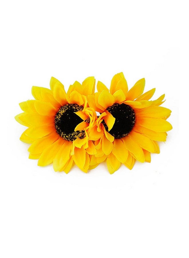 BBTDIN Sunflower Hair Clips Pin Sunflower Floral Hair Barrettes Yellow Sunflower Hairpins Bbg55 (2 Pcsset) - Image 2