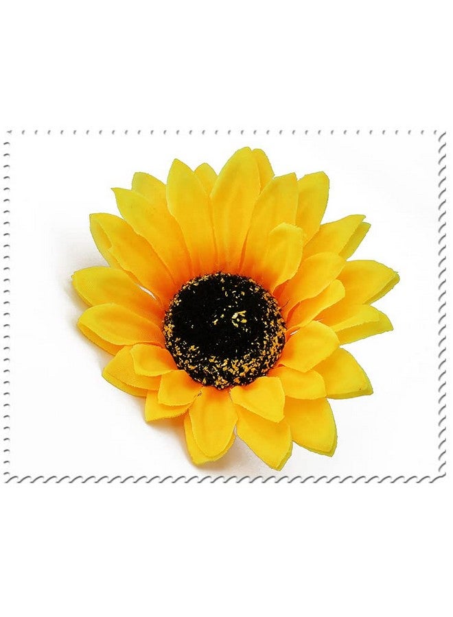 BBTDIN Sunflower Hair Clips Pin Sunflower Floral Hair Barrettes Yellow Sunflower Hairpins Bbg55 (2 Pcsset) - Image 4