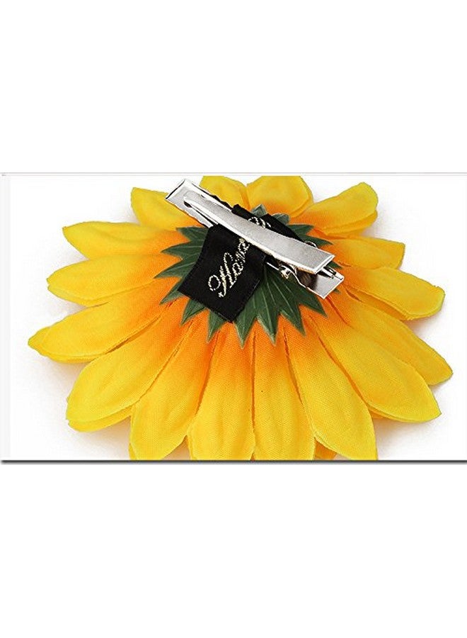 BBTDIN Sunflower Hair Clips Pin Sunflower Floral Hair Barrettes Yellow Sunflower Hairpins Bbg55 (2 Pcsset) - Image 3