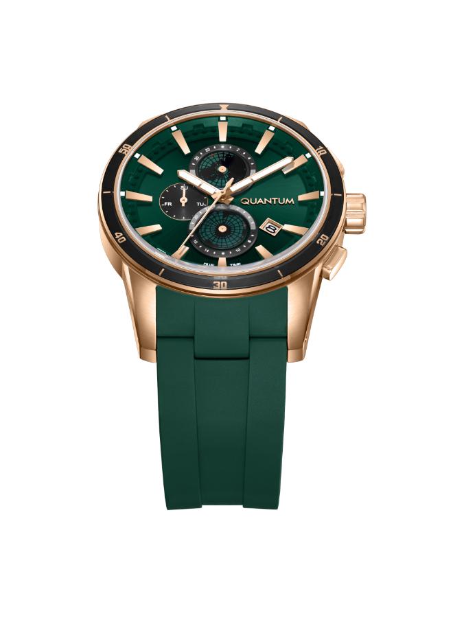 Quantum Men's Silicone Multifunction Watch ADG991.475 - 47 mm - Image 5