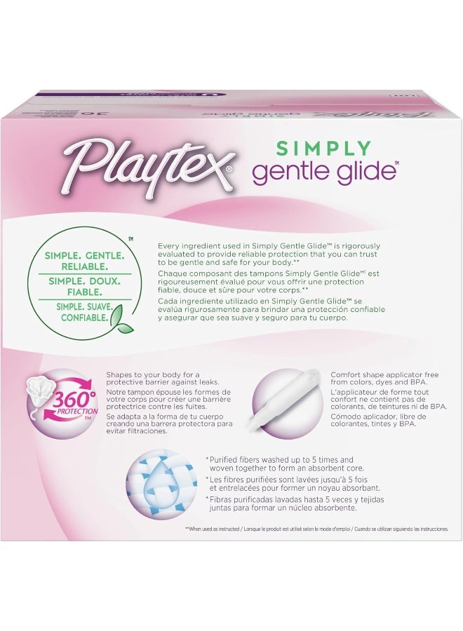 Playtex Simply Gentle Glide Tampons Ultra Absorbency FragranceFree 36ct - Image 2