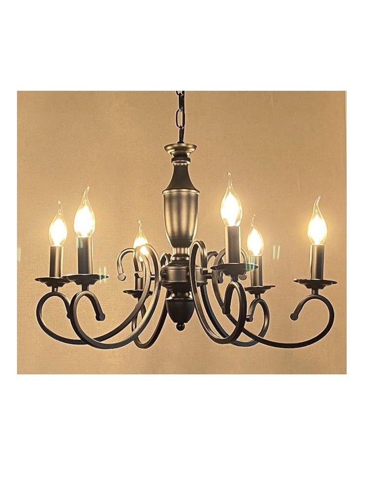 ESNCO E14 LED Bulbs Candle Vintage Filament Led Light Bulbs,CA35 Small Screw Flame No Flicker Edison Screw LED Bulbs - 4W (40W Equivalent) 420LM Warm White 2700K,Non-dimmable 6 Packs - Image 2