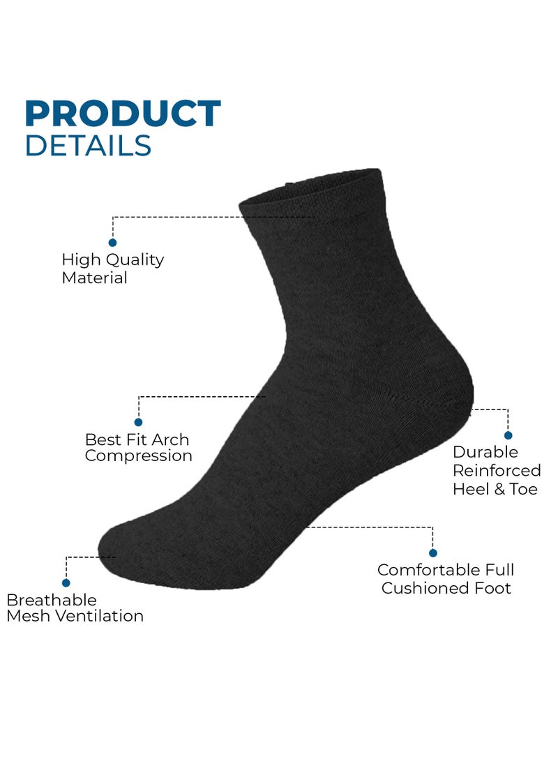 MIZAJIC Men's Socks 10 Pairs (Small) Breathable Soft Athletic Crew Socks Moisture-Wicking Odor-Proof Suitable for Work and Casual Wear Comfortable Socks - Image 5
