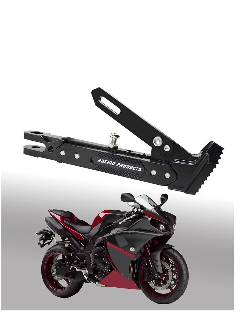 SOLARAE Universal Motorcycle Kickstand Accessories, Motor Scooter Modified CNC Aluminum Alloy Adjustable Tripod Holder, Motor Foot Side Support Stand, for Motor, Motocross, Dit Pit Bike - Image 4