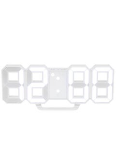 فوغماكس ساعه قيمنق سيت اب ساعة قيمنق ساعة قيمنق ساعه قيمنقساعة ست اب حائط قيمنق LED رقمية متعددة الوظائفساعه سيت اب - سيت اب وأغراض سيت اب وزينة سيت اب قيمنق مع منبه و12/24 ساعة - ساعة مكتب أنيقة (أبيض، 22x9.3x4.5 سم)  - Image 2