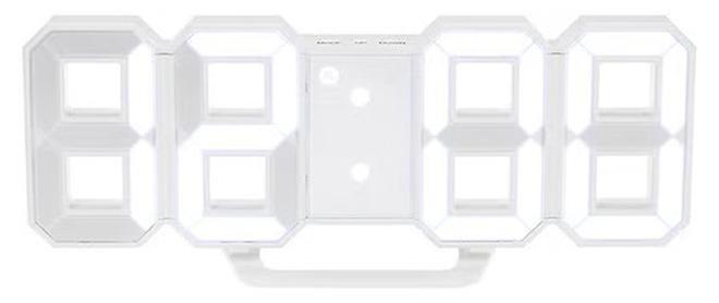 VOGMAX Alarm Clocks Multifunctional LED Digital Wall Clock 12H/24H Time Display With Alarm White 22x9.3x4.5cm - Image 1