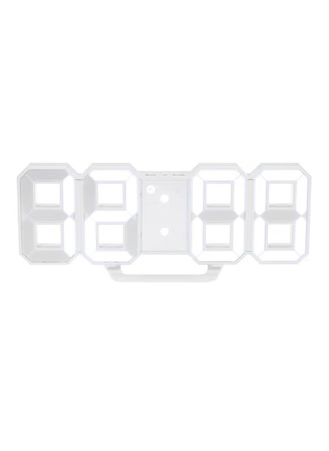 VOGMAX - Multifunctional LED Digital Wall Clock 12H/24H Time Display With Alarm White 22x9.3x4.5cm - Image 1