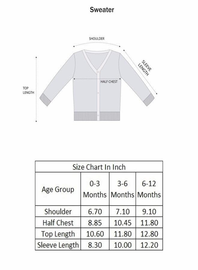 BUMZEE Red Baby Boys Full Sleeves Woolen Sweater with Cap & Socks Age - 0-3 Months (Peb10068B-red) - Image 4