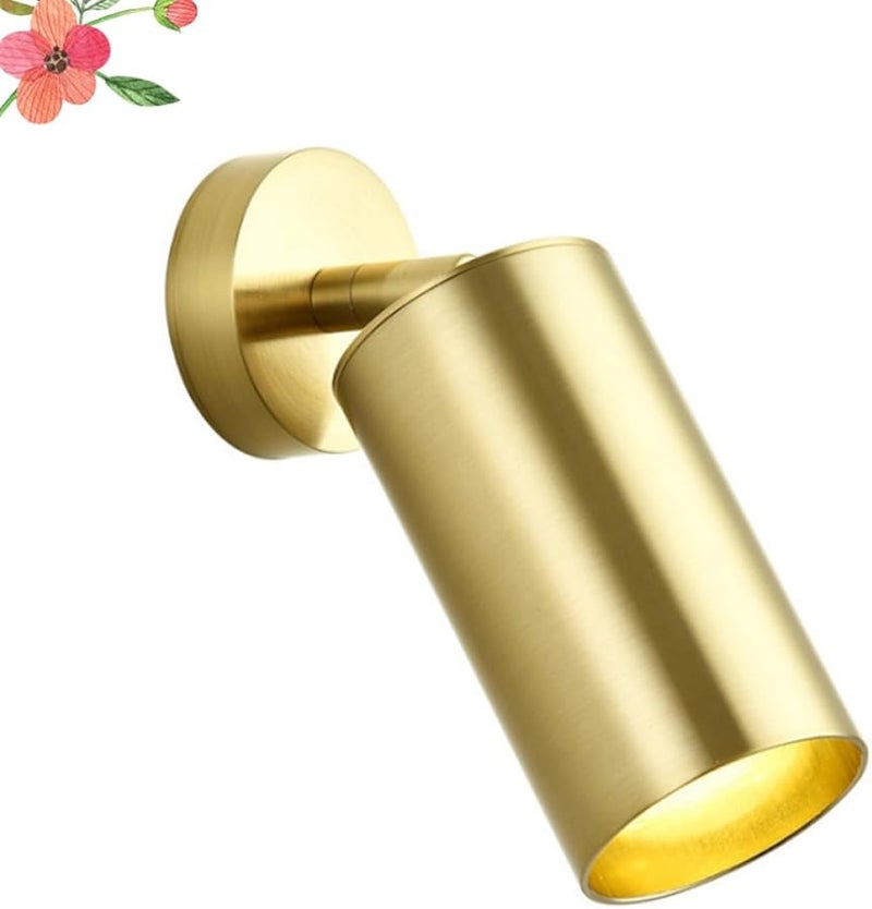 Retro Copper LED Spotlight Single Head Ceiling Fixture Warm Yellow Accent Lamp Easy Installation - Image 5