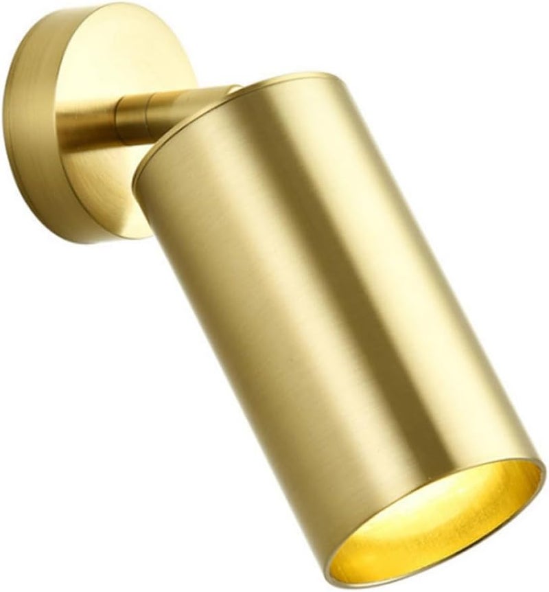 Retro Copper LED Spotlight Single Head Ceiling Fixture Warm Yellow Accent Lamp Easy Installation - Image 1