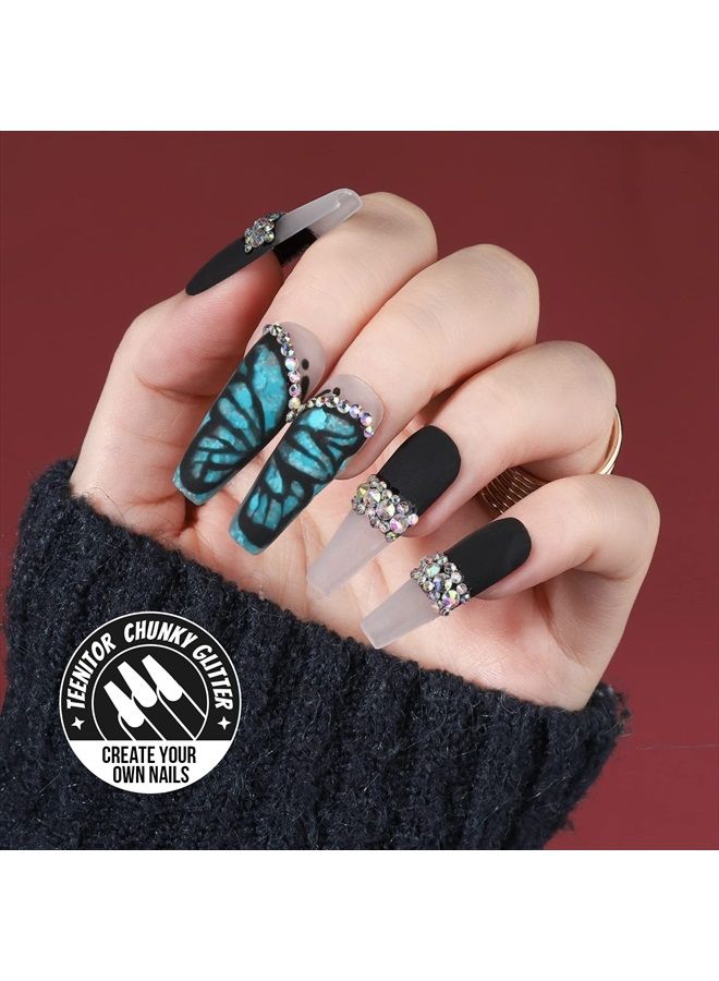 Teenitor Festival Chunky and Fine Glitter Mix, Teenitor 32 Colors Chunky Sequins & Fine Glitter Powder Mix, Iridescent Glitter Flakes, Cosmetic Face Body Eye Hair Nail Art Resin Tumbler Glitter Loose Glitter - Image 2