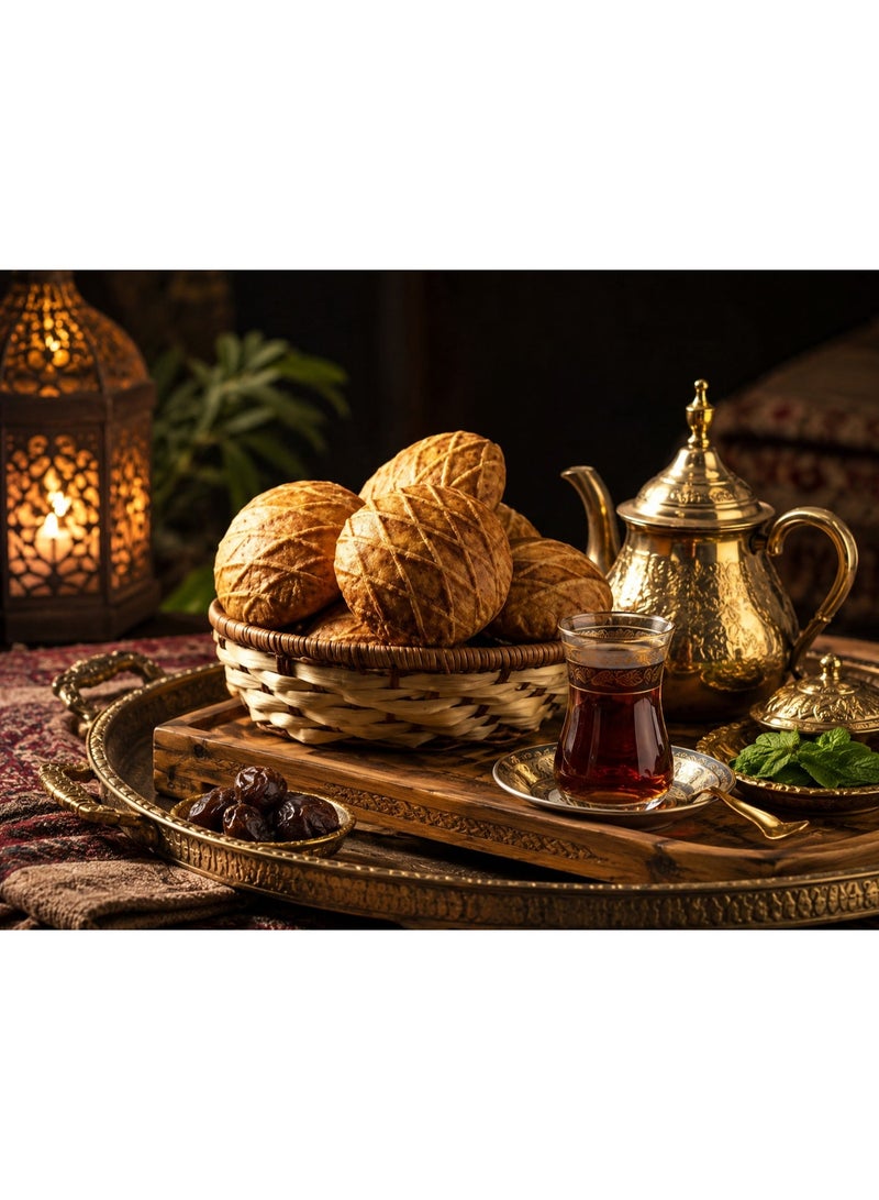 كليجا الملكة، معجنات عربية تقليدية محشوة بدبس التمر، عبوة 12 قطعة - Image 2