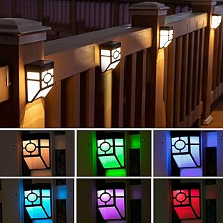 Otdair Otdair Solar Fence Lights Outdoor, 8 Pack LED Fence Solar Lights Waterproof, Garden Solar Deck Lights for Post, Patio,  - Image 1