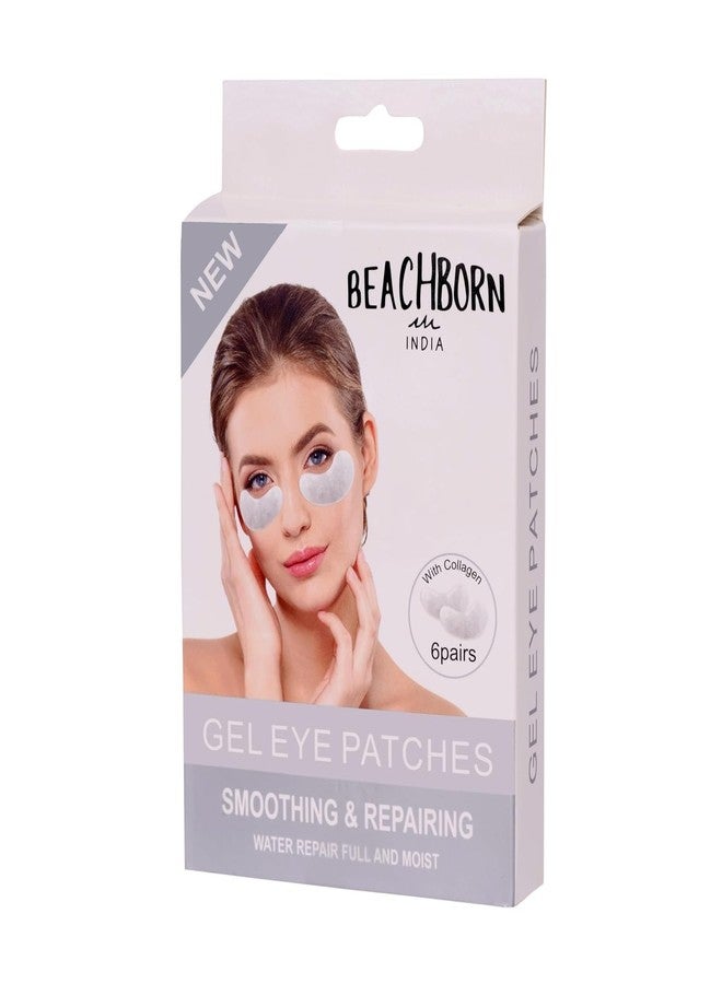 BEACHBORN INDIA Wrinkle Patches Gel Eye Patches With Collagen 6 Pairs Smoothing & Repairing Hydrating & Refresh for Puffy Eyes, Under Eye Bags & Dark Circles, Natural Collagen Eye Gels Pads, Crystal Anti-Aging Eye Mask - Image 1