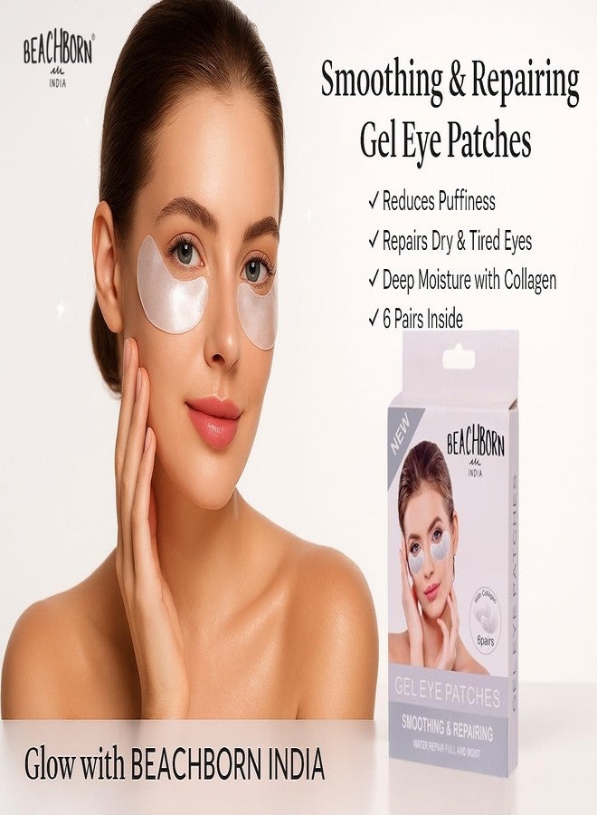 BEACHBORN INDIA Wrinkle Patches Gel Eye Patches With Collagen 6 Pairs Smoothing & Repairing Hydrating & Refresh for Puffy Eyes, Under Eye Bags & Dark Circles, Natural Collagen Eye Gels Pads, Crystal Anti-Aging Eye Mask - Image 4